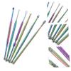 Healifty 1set Stainless Steel Ear Picks Set Portable Earpicks for Earwax Removal Ergonomic Design Spiral Shape for Gentle Cleaning Family Essential Ear Care Tool view 3