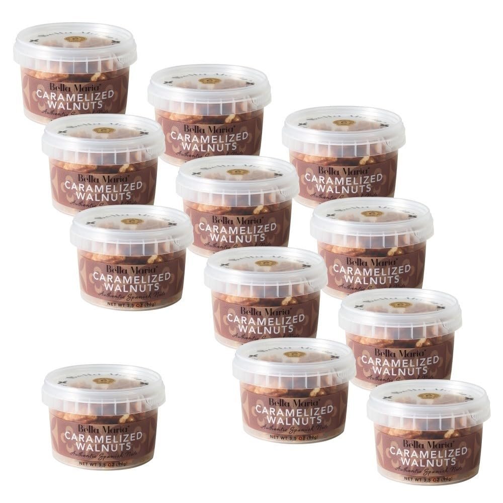 Bella Maria Caramelized Walnuts, 12 Pack, 3.5 oz, Selected by Jos Andrs