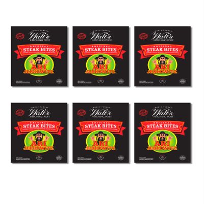 Ari Jerkowitz Beef Jerky Original Steak Bites | by Walt's Hitching Post | Keto Friendly Tender Cuts of Smoked & Dried Round Steak Beef Jerky 3.25 Ounce Resealable Bag (3.25 Ounce (Pack of 6))