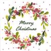 AM Dcor 20-Count Luncheon Paper Christmas Napkins for Holiday Dinner Party Decorative Decoupage - 13" x 13" (Unfolded) Berries Ring Merry Christmas view 1