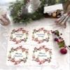 AM Dcor 20-Count Luncheon Paper Christmas Napkins for Holiday Dinner Party Decorative Decoupage - 13" x 13" (Unfolded) Berries Ring Merry Christmas view 3