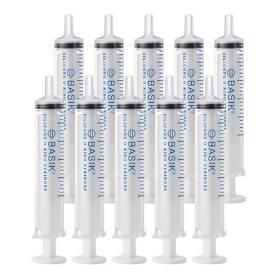 BASIK Silicone O Ring 5cc Reusable Feeding And Oral Syringe 10/Pack Caps Included Individually Wrapped For Hand Feeding Small Animals And Measurements