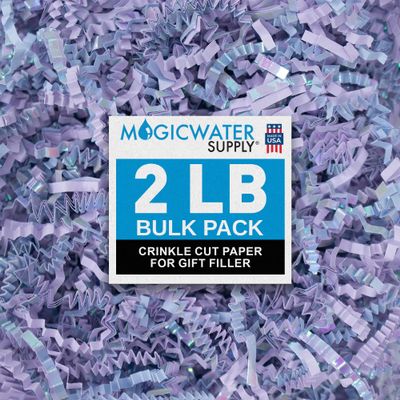 MagicWater Crinkle Cut Paper for Gift Baskets - 2LB - Diamond Lavender - Perfect for Shredded Paper Filler, Basket Filler, Gift Boxes, Bridesmaid Gifts, Christmas Stuffers & More  For All Occasions