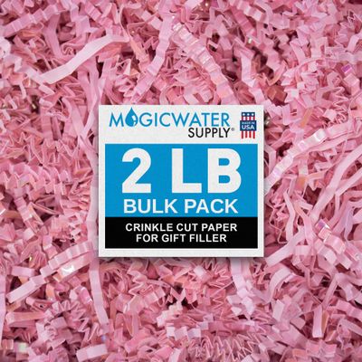 MagicWater Crinkle Cut Paper for Gift Baskets - 2LB - Diamond Light - Perfect for Shredded Paper Filler, Basket Filler, Gift Boxes, Bridesmaid Gifts, Christmas Stuffers & More  For All Occasions