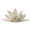 Fanxyware Star Shaped Origami Dinner Napkins with Gold Stars on White (Disposable) - 12 Pack, 23" x 15", 3-Ply Paper - Style Name: Pop Gaze view 1