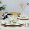 Fanxyware Star Shaped Origami Dinner Napkins with Gold Stars on White (Disposable) - 12 Pack, 23" x 15", 3-Ply Paper - Style Name: Pop Gaze view 4