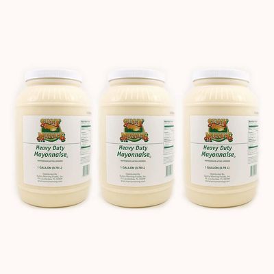 SEDLAV Heavy Duty Mayonnaise 1 Gallon jar 128 Fl. Oz. Easy open plastic jar. (1 gallon, 3)