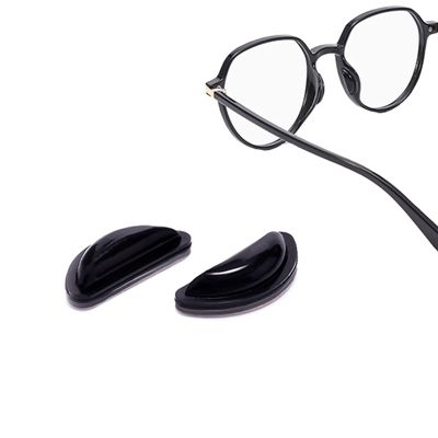 PIPJOY Eyeglass Nose Pads, Adhesive Anti-Slip Nose Pads, Soft Silicone Nose Pad Cushion for Glasses, Eyeglasses, Sunglasses (10 Black Pairs)