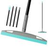 Multifunction Magic Broom, Silicone Floor Squeegee Broom with 59" Long Handle, Scraping Broom for Floor Bathroom Kitchen Shower Tile Pet Hair Fur Marble Glass Water Window Foam Cleaning, Blue view 1
