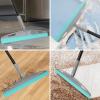 Multifunction Magic Broom, Silicone Floor Squeegee Broom with 59" Long Handle, Scraping Broom for Floor Bathroom Kitchen Shower Tile Pet Hair Fur Marble Glass Water Window Foam Cleaning, Blue view 2