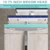 Multifunction Magic Broom, Silicone Floor Squeegee Broom with 59" Long Handle, Scraping Broom for Floor Bathroom Kitchen Shower Tile Pet Hair Fur Marble Glass Water Window Foam Cleaning, Blue view 3