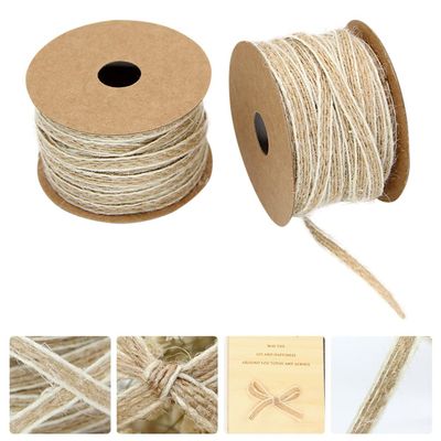 2pcs Retro Wedding Ribbons Jute Lace for Crafts Present Wrapping Sturdy Clear Texture for Parties Holiday Decor for Handmade Projects Creative Decor