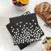 100 Pack Black Cocktail Napkins Disposable - Black and Silver Paper Party Napkins for Birthday Wedding Anniversary Party view 2