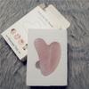 100% Natural Jade Stone Gua Sha Board Massage Rose Quartz Guasha Plate Jade Tools,Pink-1 with Box view 1