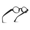 2SeeLife Small Round TR-90 Reading Glasses for Men & Women - Narrow-Medium Fit, Sturdy Frame, Spring Hinges, Retro Readers, Black, +0.50 view 1