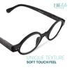 2SeeLife Small Round TR-90 Reading Glasses for Men & Women - Narrow-Medium Fit, Sturdy Frame, Spring Hinges, Retro Readers, Black, +0.50 view 2