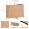 Moretoes 16x6x12 Inch 90pcs Brown Paper Bags with Handles Large Kraft Paper Gift Bags Bulk for Boutiques, Small Business, Retail Stores, Gifts, Merchandise view 2