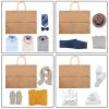 Moretoes 16x6x12 Inch 90pcs Brown Paper Bags with Handles Large Kraft Paper Gift Bags Bulk for Boutiques, Small Business, Retail Stores, Gifts, Merchandise view 3