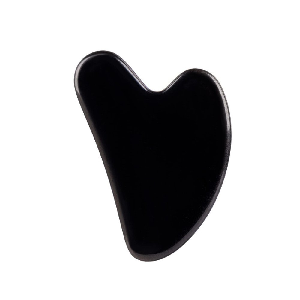 100% Natural Jade Stone Gua Sha Board Massage Rose Quartz Guasha Plate Jade Tools,Black