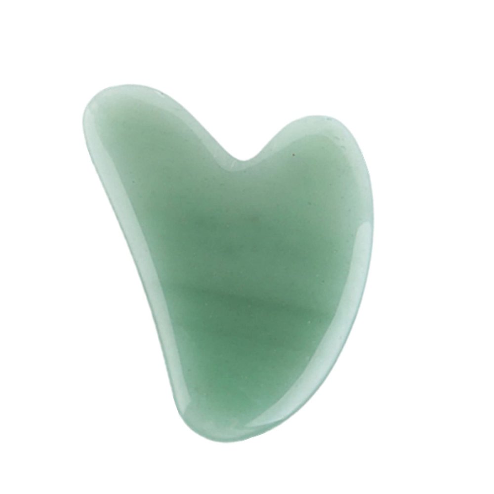 100% Natural Jade Stone Gua Sha Board Massage Rose Quartz Guasha Plate Jade Tools,LightGreen