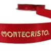 3 Yards 100% Authentic Montecristo Cigar Red Satin Gold Lettering Ribbon 7/8''W view 1