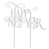10pcs New Year Dessert Topper Fruit Pick Muffin Picks Wedding Cake Topper Toothpick Cake Picks Glitter Cake Toppers Happy New Year Cake Toppper Take a Bath Cake Supplies view 1