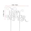 10pcs New Year Dessert Topper Fruit Pick Muffin Picks Wedding Cake Topper Toothpick Cake Picks Glitter Cake Toppers Happy New Year Cake Toppper Take a Bath Cake Supplies view 2