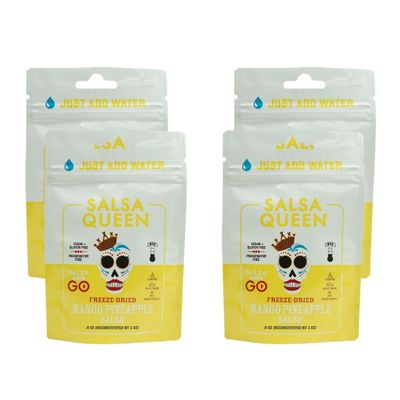 Salsa Queen Gourmet Freeze-Dried Mango Pineapple Salsa | Fresh Ingredients | 3+ year life | No Refrigeration Needed | Vegan, Keto, and Gluten Free | Camping, Travel, Outdoors, Space Travel