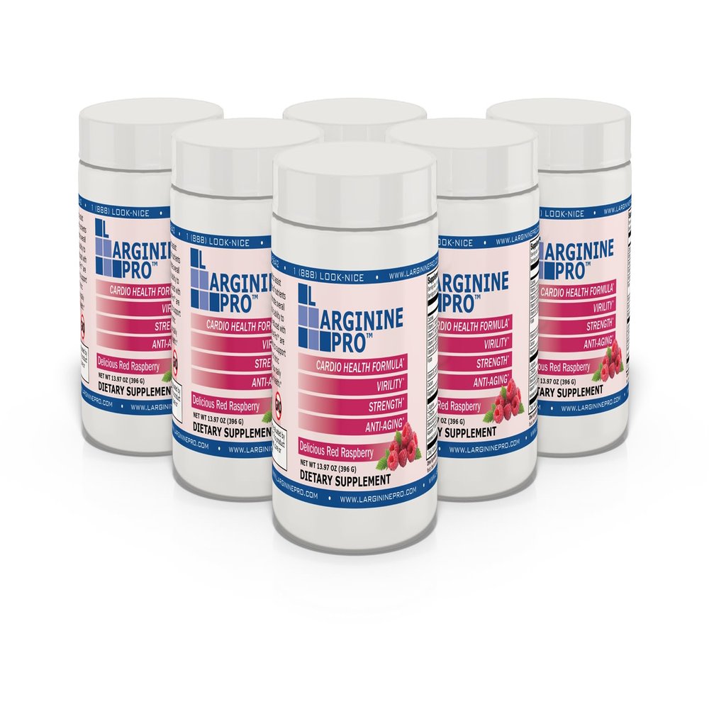 L-ARGININE PRO | 5,500mg L-Arginine Plus L-Citrulline 1,100mg Raspberry Powder Drink Mix Supplement for Increased Nitric Oxide Production