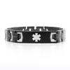 Lauren's Hope Durable Steel Medical Alert ID Bracelet for Men and Women, Custom Engraved, Diabetes, Pacemaker, Heart Disease, Medical ID (9 inches, Black and Silver) view 1