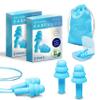 Anbow Soft Ear Plugs for Sleeping Noise Reduction, Made of Silicone, Suitable for Sleeping & Swimming, Soft Reusable Earplugs for Noise Reduction, Adjustable Size for Concerts & Snoring (6 Pairs) view 1