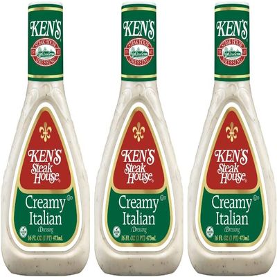 Ken's Steak House Creamy Italian Dressing, 16 Fl Oz (Pack of 3)