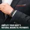 MagnetRX 3X Strength Titanium Magnetic Bracelet  Magnetic Bracelets for Men  Premium Fold-Over Clasp and Adjustable Length with Sizing Tool (Black/Gold) view 3
