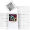 Zonon 30 Kraft Paper Boxes with Window 4.13 x 4.13 x 1.18 Inch Candy Packaging, Small Gift Boxes, Soap holder, Mini Treat Packaging for Bakery Chocolate Jewelry Display(White) view 1