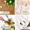 Efavormart 50 Pack | Ivory Heavy Duty Plastic Utensil Set, Premium Disposable Sleek Cutlery Flatware view 4