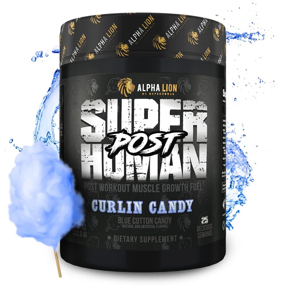 ALPHA LION Superhuman Post, Post Workout Recovery, Fast Acting Post Workout for Men & Women (25 Servings, Curlin Candy)
