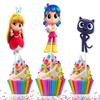 10 pcs True Rainbow Kingdom Cupcake Toppers - Colorful Party Decorations for True Fans view 1