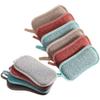 10pcs Household Scrub Sponges for Cleaning and Absorbent Dishwashing Tool Thick Linen Blend for Kitchen Use view 1