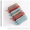 10pcs Household Scrub Sponges for Cleaning and Absorbent Dishwashing Tool Thick Linen Blend for Kitchen Use view 2