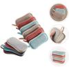 10pcs Household Scrub Sponges for Cleaning and Absorbent Dishwashing Tool Thick Linen Blend for Kitchen Use view 3