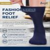 Pembrook Diabetic Dress Socks for Men - 4 Pairs Odor Free Stylish Diabetic Socks for Men Work | Mens Diabetic Socks Casual view 2