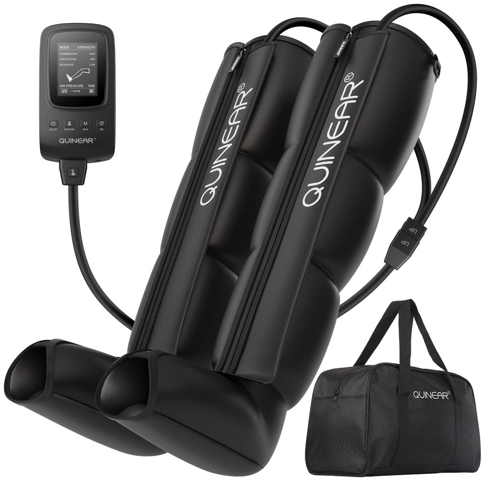 QUINEAR Air Compression Recovery System, Professional Sequential Device for Massage Therapy, Foot and Leg Recovery Boots to Improve Circulation for Athletes, FSA-HSA Eligible (Large)