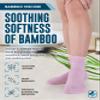Doctor's Select Bamboo Viscose Diabetic Socks for Women & Men (4 Pairs) | Ankle Neuropathy Socks | Light Blue, Blue, Purple, Pink | Non Binding Moisture Wicking Womens Diabetic Socks Size 9-11 view 4