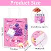 12pcs Sleepover Party Decorations Supplies Sleepover Theme Paper Gift Candy Goodie Treat Bags Slumber Glamper Pajama Pink Party Essentials Favor Bags with Handle for Girls view 2