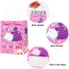12pcs Sleepover Party Decorations Supplies Sleepover Theme Paper Gift Candy Goodie Treat Bags Slumber Glamper Pajama Pink Party Essentials Favor Bags with Handle for Girls view 3