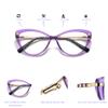 2Pack Fashion Cat Eye Ladies Spring hinge Readers,Blue Light Blocking Computer Reading Glasses for Women (black/blue, 1.25, multiplier_x) view 3