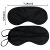 100PCS Sleep Masks Blindfold Eye Masks with Adjustable Strap for Women Men Eye Shade Cover for Travel Team Building Airplane (Black) view 2