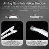 5 Pack Silver Rubber Covered Nose Pads, 2 Small Air Chamber Eyeglass Nose Pads 10 Hard Silicone Nose Pads 1 Black Round Ear Hook,1 Pair White, 1 Piece of Glasses Cleaning Cloth, Screw, Screwdriver view 3