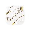 10 White Gold Metallic Marble Square Disposable Salad Dinner Plastic Plates Wedding Party Events Catering Tableware Decorations view 1