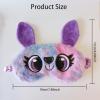 Cute Animal Sleeping Mask Soft Plush Blindfold Cute Rabbit Panda Koala Eye Cover Eyeshade for Kids Teens Girls Women (Big Eyes Rabbit) view 3